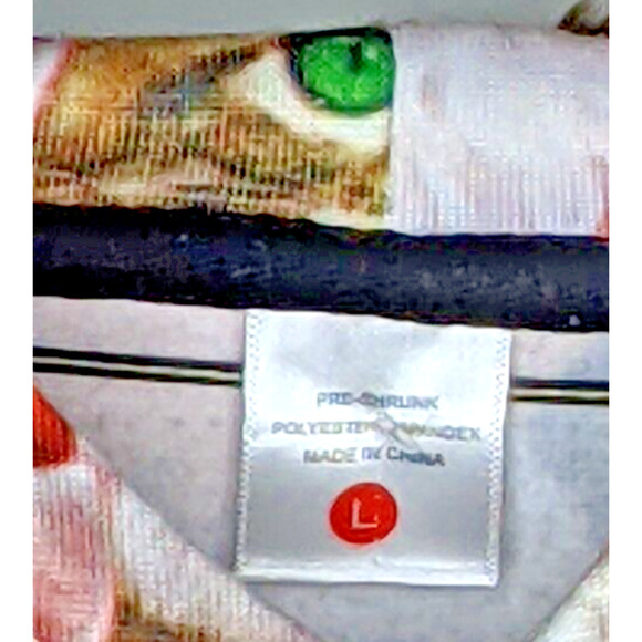 Santa Cats Feline Hoodie MEASUREMENTS IN DESCRIPTION Poly/Spandex - Picture 3 of 3